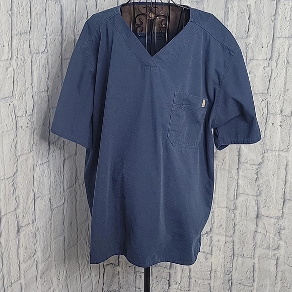 CARHARTT‎ Men's Solid Blue Utility Top Scrubs XL - Picture 1 of 7